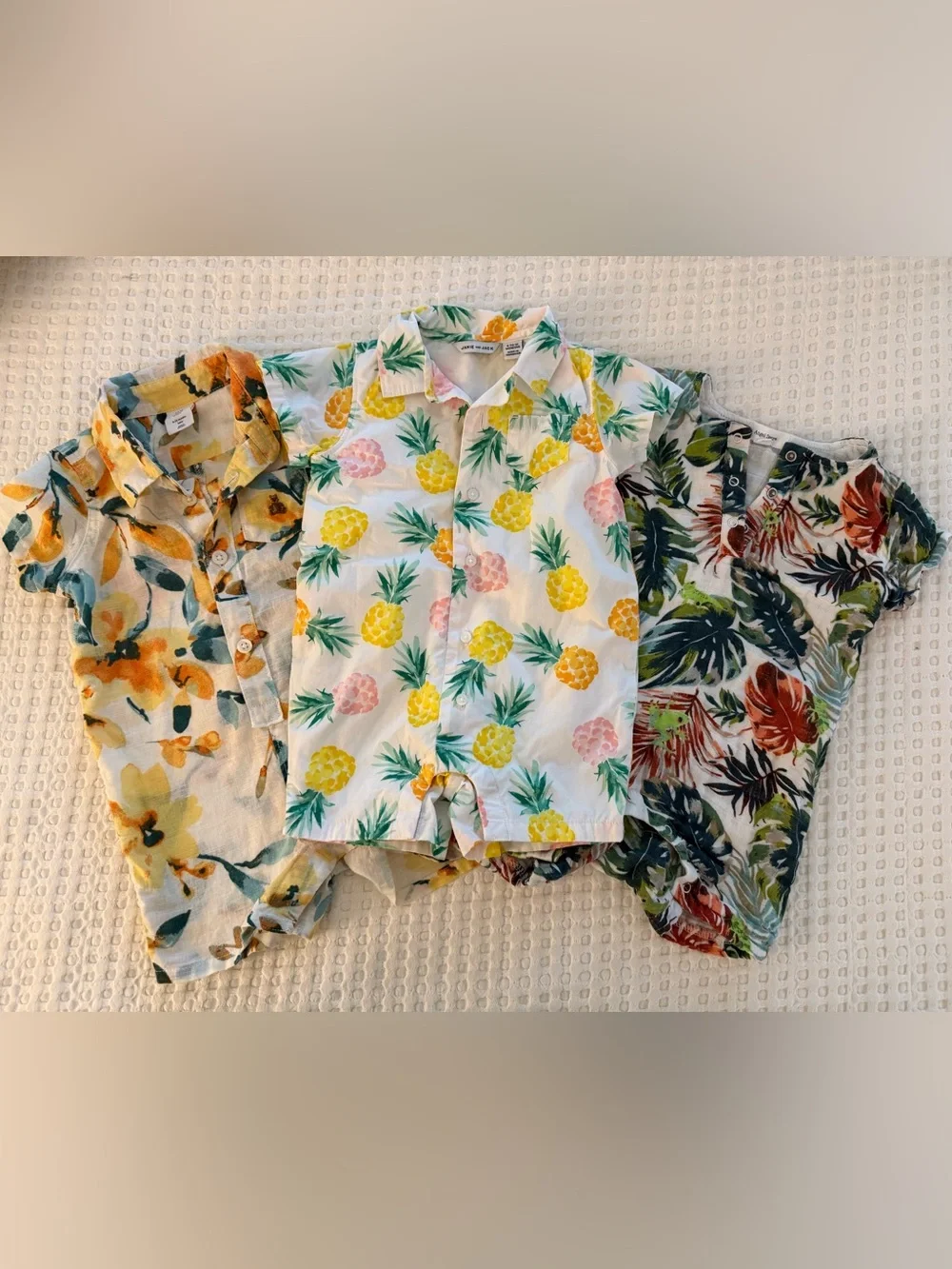 Three Toddler Boy Summer Rompers, 6-12m